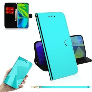 For Xiaomi Mi Note10 Pro Lmitated Mirror Surface Horizontal Flip Leather Case with Holder & Card Slots & Wallet & Lanyard(Mint green) (OEM)