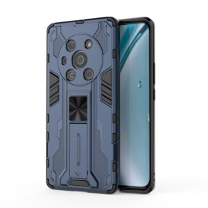 For Honor Magic 3 Pro Supersonic PC + TPU Shock-proof Protective Case with Holder(Dark Blue) (OEM)