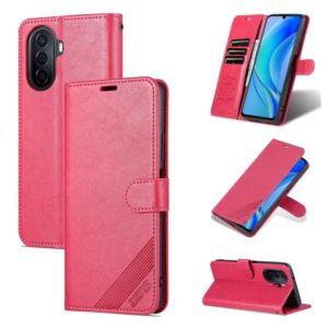 For Huawei Enjoy 50/Nova Y70/Nova Y70 Plus AZNS Sheepskin Texture Flip Leather Phone Case(Red) (AZNS) (OEM)