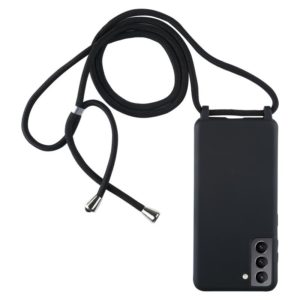 For Samsung Galaxy S21 5G Candy Colors TPU Protective Case with Lanyard(Black) (OEM)