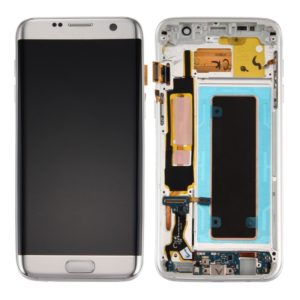 Original LCD Screen and Digitizer Full Assembly with Frame & Charging Port Board & Volume Button & Power Button for Galaxy S7 Edge / G935F(Silver) (OEM)