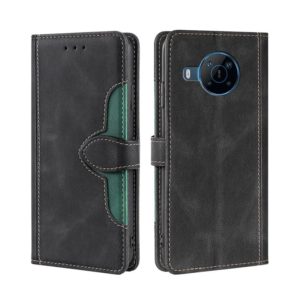 For Nokia X100 Stitching Skin Feel Magnetic Buckle Horizontal Flip PU Leather Case(Black) (OEM)