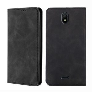 For Nokia C100 Skin Feel Magnetic Horizontal Flip Leather Phone Case(Black) (OEM)
