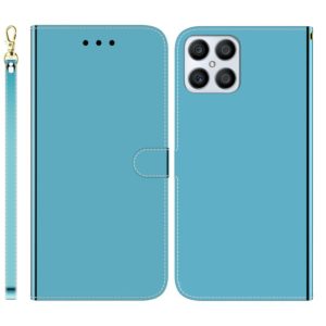 For Honor X8 Imitated Mirror Surface Horizontal Flip Leather Phone Case(Blue) (OEM)