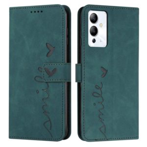 For Infinix Note 12i Skin Feel Heart Pattern Leather Phone Case(Green) (OEM)