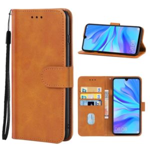 For Huawei nova 4e Leather Phone Case(Brown) (OEM)