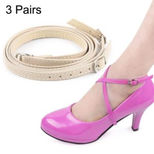 Cross Section High Heels Leather Shoes Anti-Heel Laces(Skin Color) (OEM)