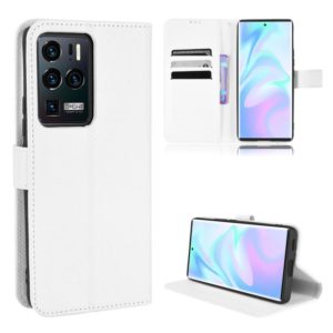 For ZTE Axon 30 Ultra 5G Diamond Texture Leather Phone Case(White) (OEM)