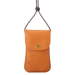 Universal Vertical PU Leather Case / Phone Leather Bag with String(Brown) (OEM)