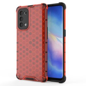 For Oppo Reno5 Pro 5G Shockproof Honeycomb PC + TPU Case(Red) (OEM)