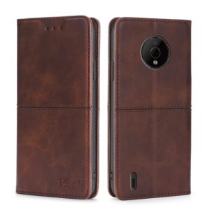 For Nokia C200 Cow Texture Magnetic Horizontal Flip Leather Phone Case(Dark Brown) (OEM)