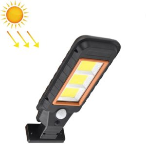 120 COB Solar Lamp Body Induction Wall Lamp LED Outdoor Waterproof Lighting Street Lamp(Orange Edge) (OEM)