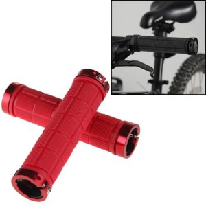 BaseCamp BC-607 1 Pair Bicycle MTB Bike Lock-on Rubber Handlebar Grips (Red) (OEM)