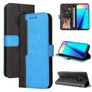 For Infinix Note 7 Business Stitching-Color Horizontal Flip PU Leather Case with Holder & Card Slots & Photo Frame(Blue) (OEM)