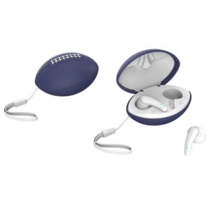 JYP-LR18 TWS Bluetooth 5.0 Rugby Shape Semi-In-Ear Game Earphone(Blue) (OEM)