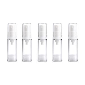 5 PCS Portable Airless Vacuum Pump Bottle Fine Mist Perfume Spray Bottle, 5ml (OEM)
