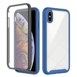 For iPhone XS Max Starry Sky Solid Color Series Shockproof PC + TPU Case with PET Film(Royal Blue) (OEM)