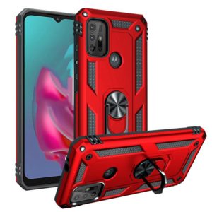 For Motorola Moto G10 / G30 Shockproof TPU + PC Protective Case with 360 Degree Rotating Holder(Red) (OEM)