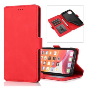 For iPhone 11 Retro Magnetic Closing Clasp Horizontal Flip Leather Case with Holder & Card Slots & Photo Frame & Wallet(Red) (OEM)