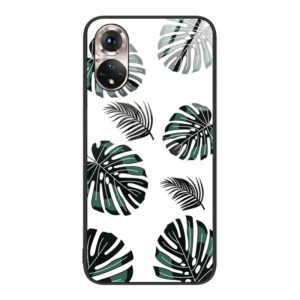 For Honor 50 Colorful Painted Glass Phone Case(Banana Leaf) (OEM)