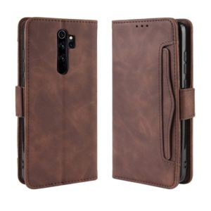 For Xiaomi Redmi Note 8 Pro Wallet Style Skin Feel Calf Pattern Leather Case ，with Separate Card Slot(Brown) (OEM)