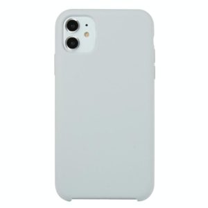 For iPhone 11 Solid Color Solid Silicone Shockproof Case (Sky Gray) (OEM)
