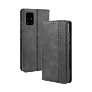 For Galaxy S20+ Magnetic Buckle Retro Crazy Horse Texture Horizontal Flip Leather Case with Holder & Card Slots & Photo Frame(Black) (OEM)