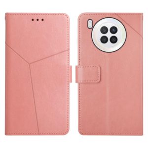For Huawei nova 8i Y Stitching Horizontal Flip Leather Phone Case(Rose Gold) (OEM)