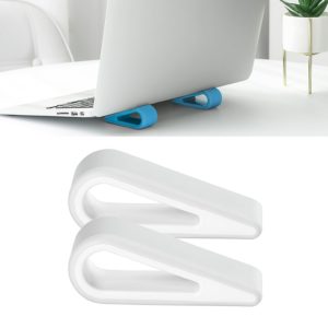 2 PCS Simple Notebook Computer Bracket Adjustable Height Increase Heat Dissipation Base Pad Holder (White) (OEM)