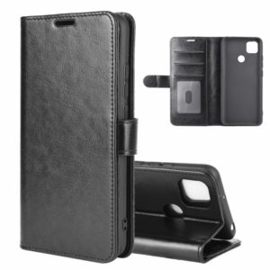 For Xiaomi Redmi 9C R64 Texture Single Horizontal Flip Protective Case with Holder & Card Slots & Wallet& Photo Frame(Black) (OEM)