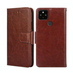 For Google Pixel 5 XL 5G / Pixel 4A 5G Crystal Texture Leather Phone Case(Brown) (OEM)