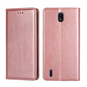 For Nokia C01 Plus / C1 2nd Edition Gloss Oil Solid Color Magnetic Leather Phone Case(Rose Gold) (OEM)