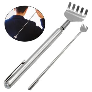 2 PCS Extendable Back Scratcher Stainless Steel Telescopic Anti Itch Claw Massager Extender (OEM)