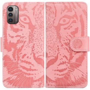 For Nokia G21 / G11 Tiger Embossing Pattern Horizontal Flip Leather Phone Case(Pink) (OEM)