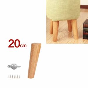 Solid Wood Sofa Foot Table Leg Cabinet Foot Furniture Chair Heightening Pad, Size:20 cm, Style:Tilt(Wood Color) (OEM)