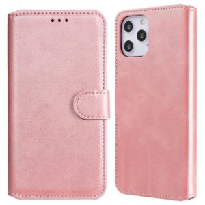 For iPhone 12 Pro Max Classic Calf Texture PU + TPU Horizontal Flip Leather Case, with Holder & Card Slots & Wallet(Rose Gold) (OEM)