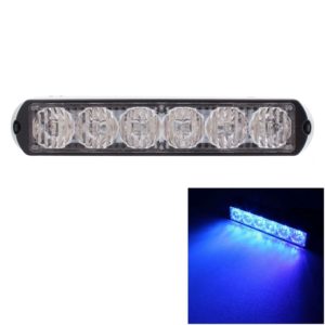 18W 1080LM 6-LED Blue Light Wired Car Flashing Warning Signal Lamp, DC 12-24V, Wire Length: 90cm (OEM)