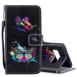 Colored Butterfly Pattern Horizontal Flip Leather Case for Galaxy S10e, with Holder & Card Slots & Wallet (OEM)