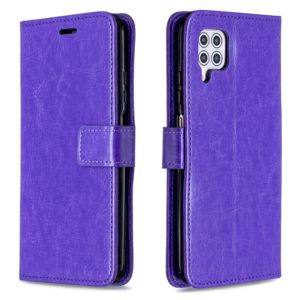 For Huawei P40 Lite Crazy Horse Texture Horizontal Flip Leather Case with Holder & Card Slots & Wallet & Photo Frame(Purple) (OEM)