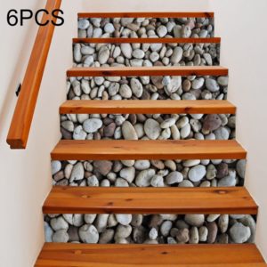 6pcs / Set DIY Creative Cobblestone Stairs Sticker Home Decoration, Size: 18*100cm (OEM)