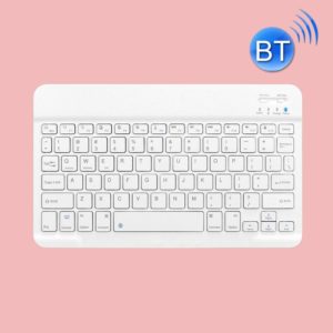 Universal Ultra-Thin Portable Bluetooth Keyboard For Tablet Phones, Size:7 inch(White Keyboard) (OEM)