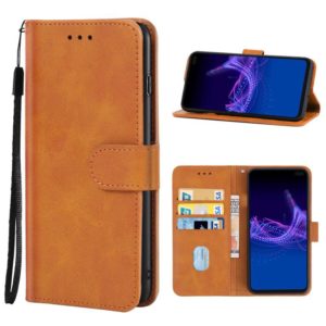 For Sharp Aquos Sense 4 Plus Leather Phone Case(Brown) (OEM)