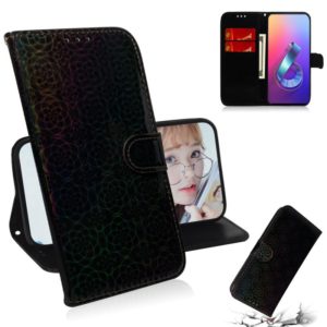 For Asus Zenfone 6 ZS630KL Solid Color Colorful Magnetic Buckle Horizontal Flip PU Leather Case with Holder & Card Slots & Wallet & Lanyard(Black) (OEM)