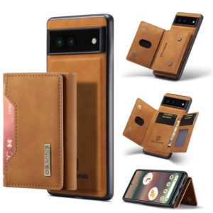 For Google Pixel 6A DG.MING M2 Series 3-Fold Multi Card Bag Phone Case(Brown) (DG.MING) (OEM)