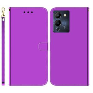 For Infinix Note 12 G96/X670 Imitated Mirror Surface Horizontal Flip Leather Phone Case(Purple) (OEM)