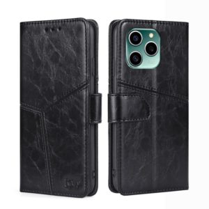 For Honor 60 SE Geometric Stitching Horizontal Flip Leather Phone Case(Black) (OEM)
