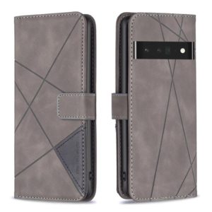 For Google Pixel 7 Pro 5G BF05 Magnetic Buckle Rhombus Texture Leather Phone Case(Grey) (OEM)