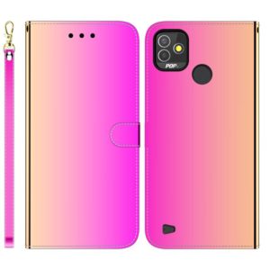 For Tecno Pop 5P Imitated Mirror Surface Horizontal Flip Leather Phone Case(Gradient Color) (OEM)