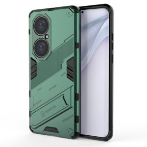 For Huawei P50 Pro Punk Armor 2 in 1 PC + TPU Shockproof Case with Invisible Holder(Green) (OEM)