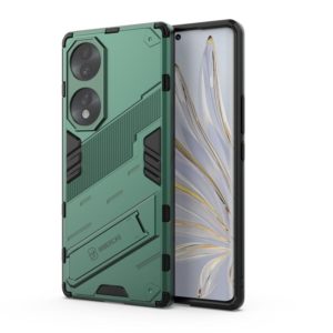 For Honor 70 Punk Armor 2 in 1 PC + TPU Shockproof Case with Invisible Holder(Green) (OEM)